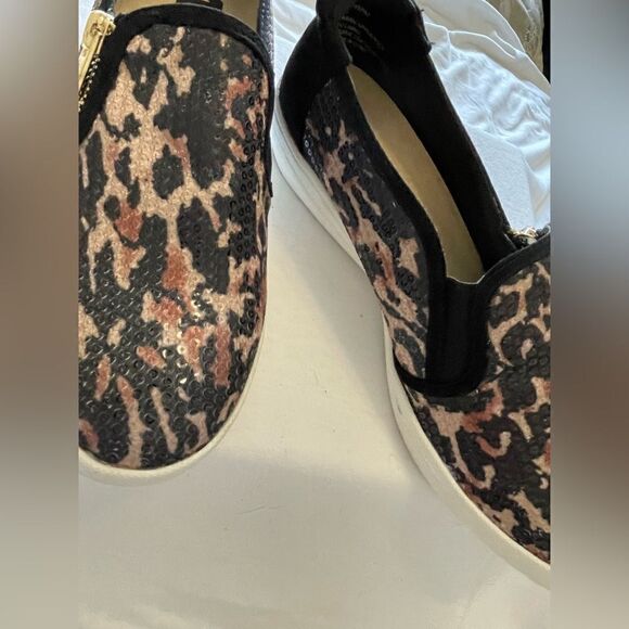 Anne Klein Loafers leopard cheetah print sparkle size 8 like new condition - Picture 9 of 16